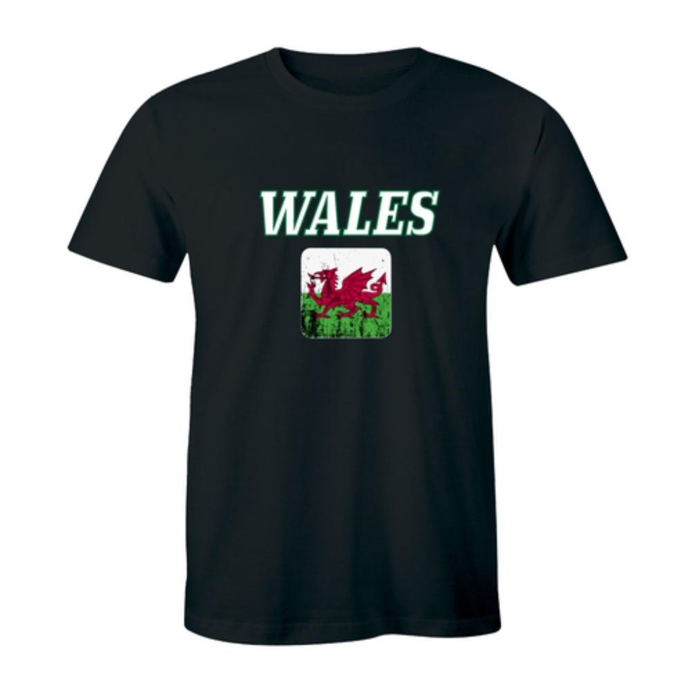 Wales Nation Flag Welsh Football T-shirt Tees